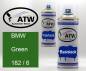 Preview: BMW, Green, 182 / 6: 400ml Sprühdose + 400ml Klarlack - Set, von ATW Autoteile West.